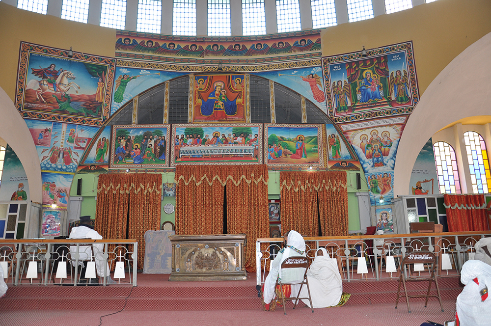Interior of the church of St. Mary in Axum.