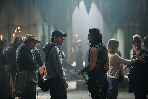 Luke Evans as Dracula received instruction on the set of Dracula Untold