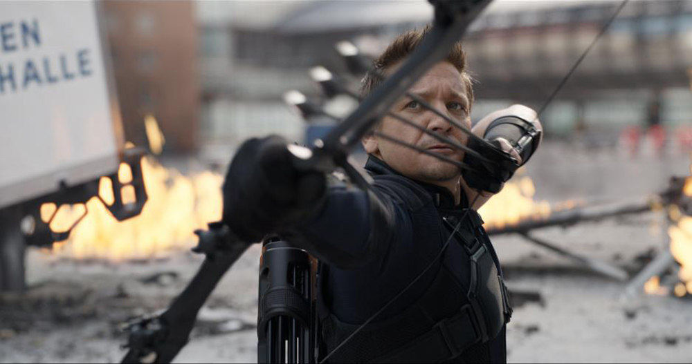 Hawkeye's super archery in Captain America: Civil War