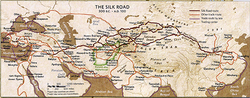 Map of the Silk Road